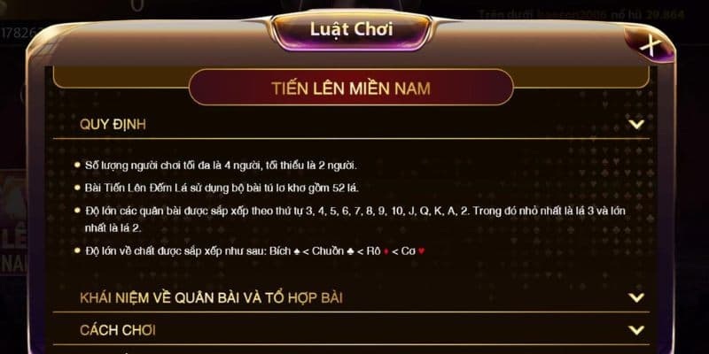 Tiến Lên Miền Nam là game bài có luật chơi đơn giản